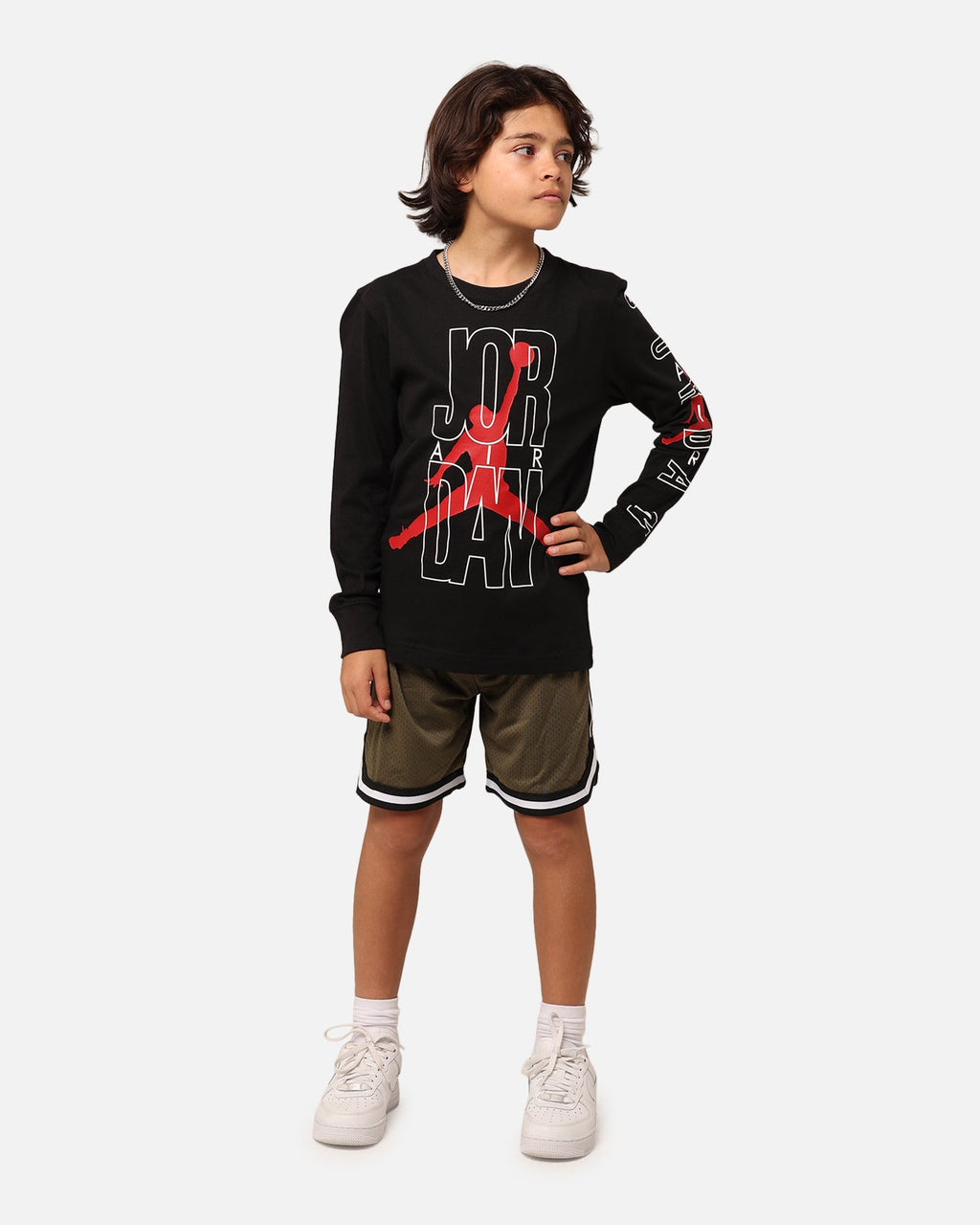 HOT Products Jordan Kids' AJ Mirror Game Long Sleeve T-Shirt Black