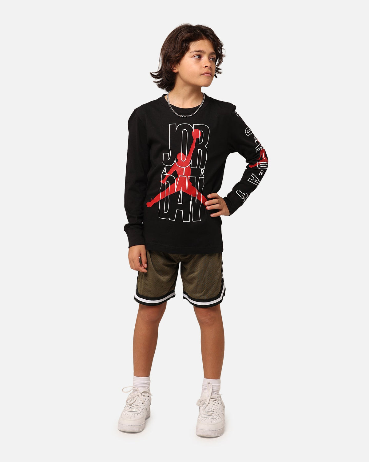 HOT Products Jordan Kids' AJ Mirror Game Long Sleeve T-Shirt Black