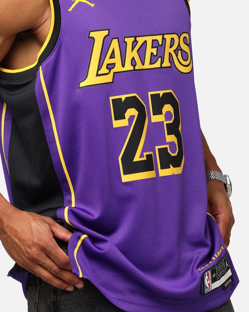 HOT Products Nike Los Angeles Lakers Lebron James Dri-FIT Swingman Jersey Field Purple