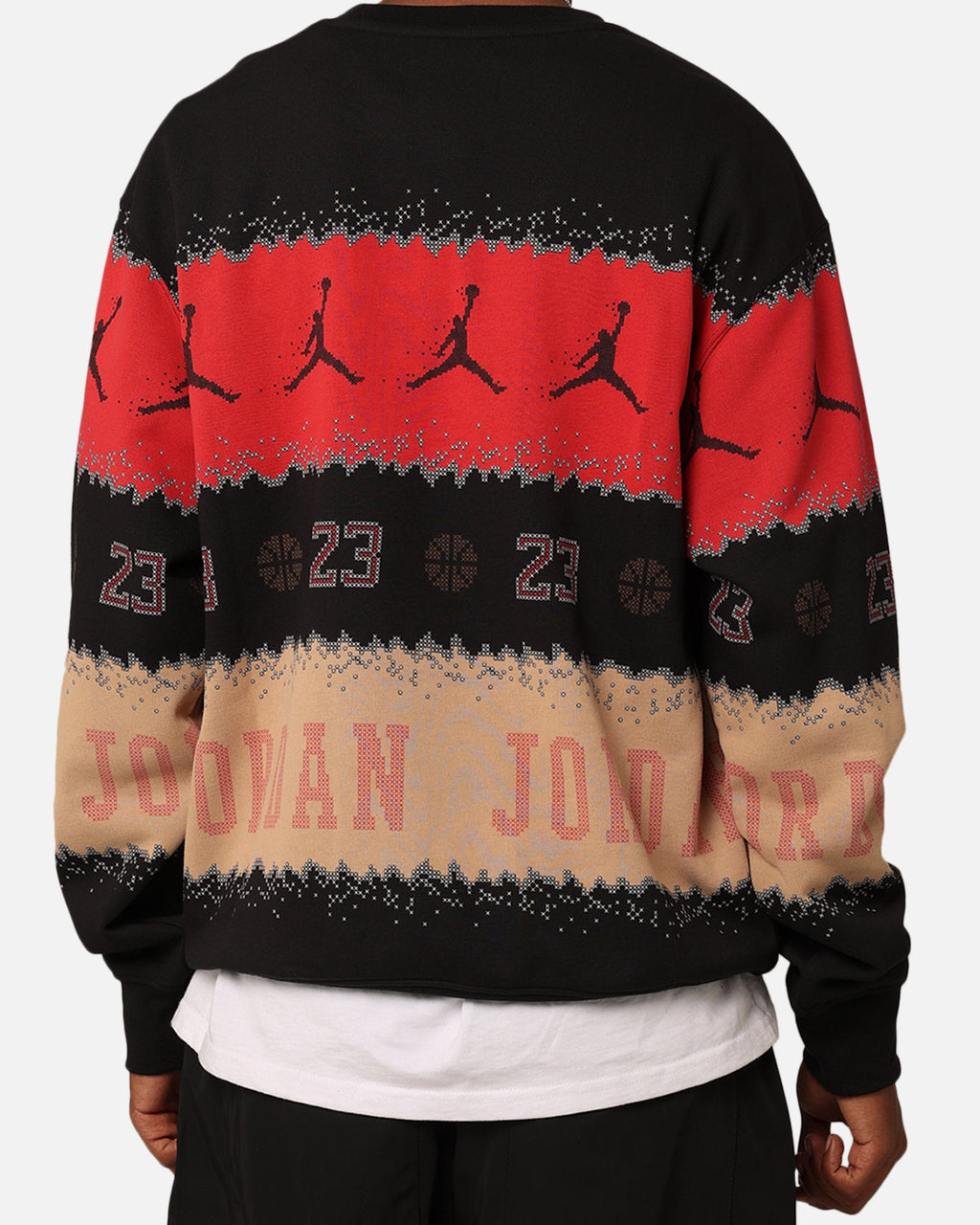 HOT Products Jordan Essentials Holiday Fleece Crewneck Gym Red/Black