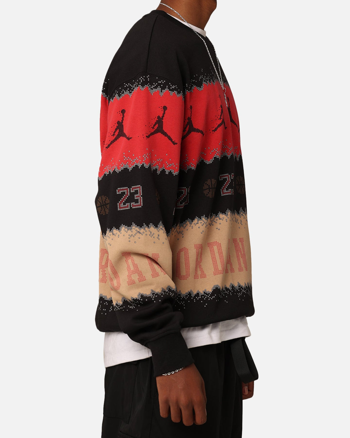 HOT Products Jordan Essentials Holiday Fleece Crewneck Gym Red/Black
