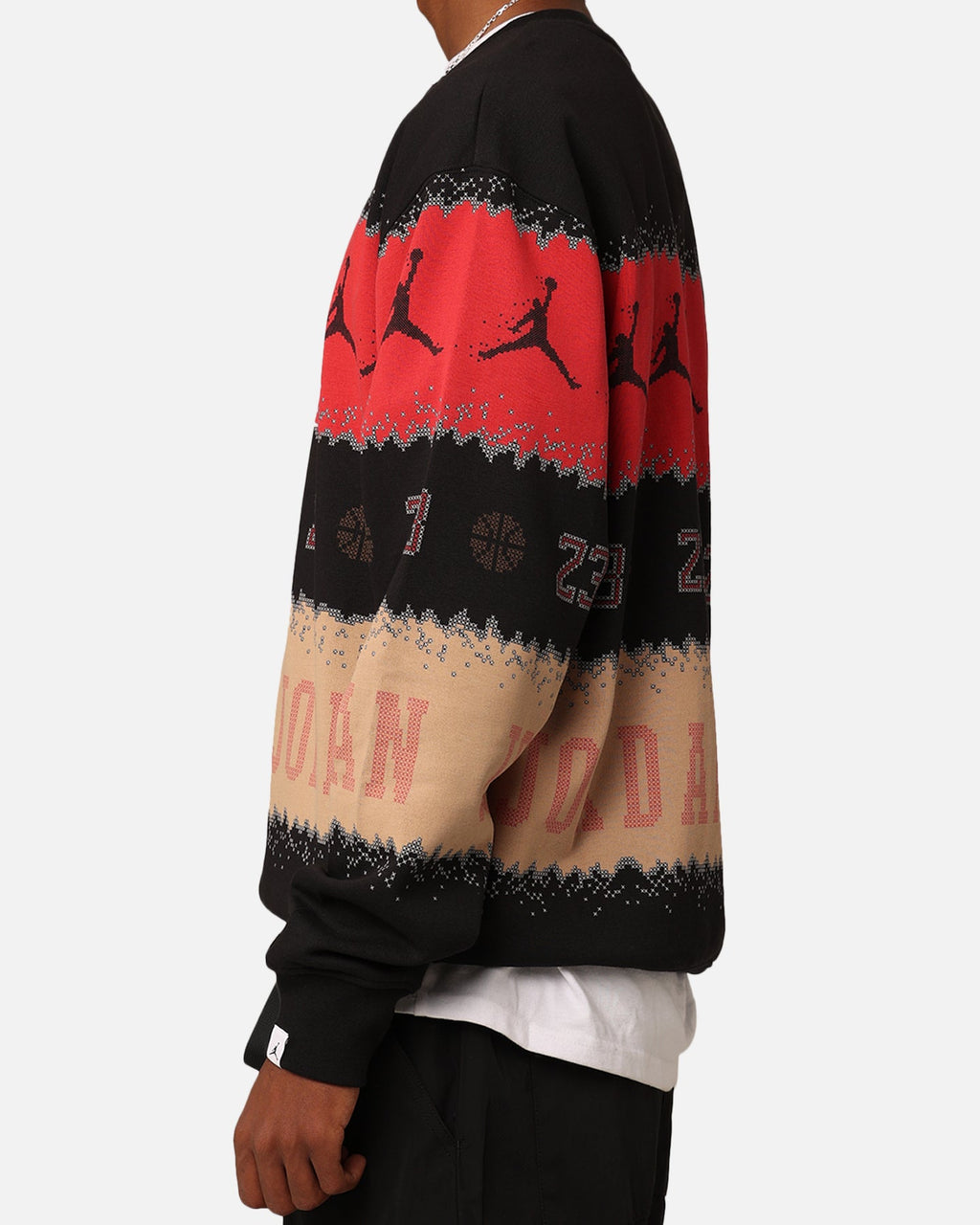 HOT Products Jordan Essentials Holiday Fleece Crewneck Gym Red/Black