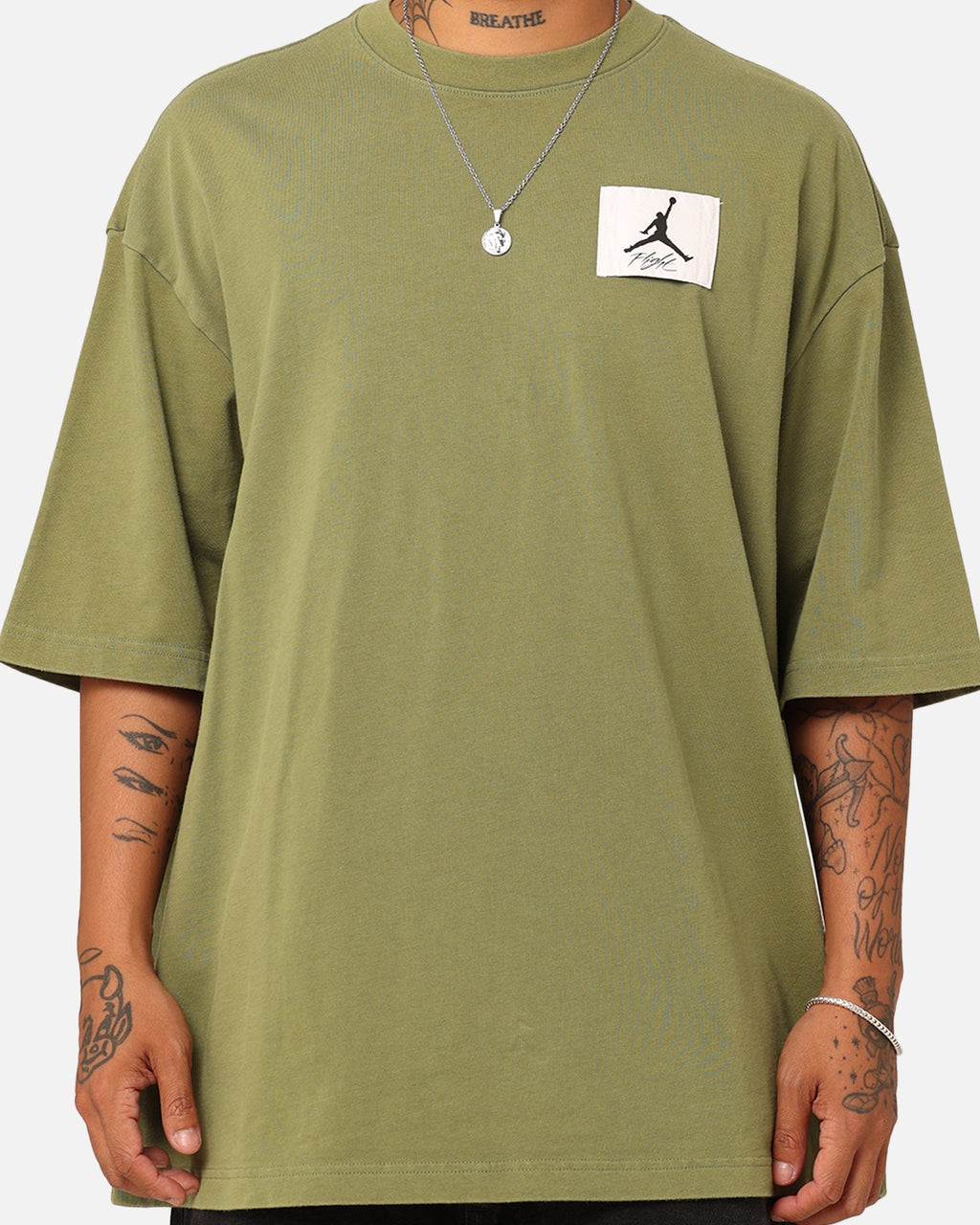 HOT Products Jordan Flight Essentials Oversized T-Shirt Sky J Light Olive