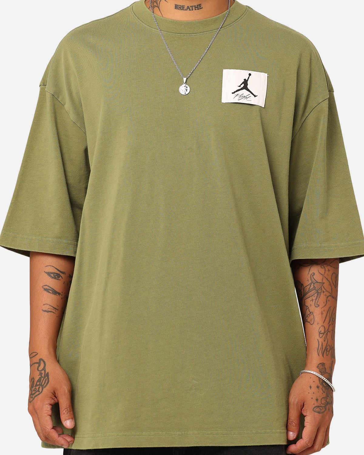 HOT Products Jordan Flight Essentials Oversized T-Shirt Sky J Light Olive