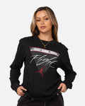 HOT Products Jordan Women's Long Sleeve Graphic T-Shirt Black/Brown/Gym Red