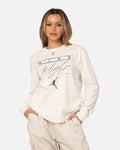 HOT Products Jordan Women's Long Sleeve Graphic T-Shirt Sail/Brown
