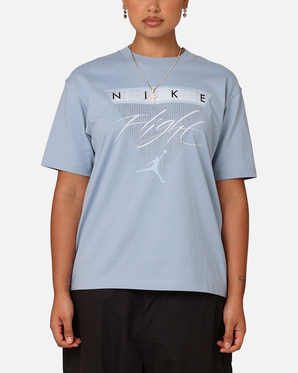HOT Products Jordan Women's Flight Heritage Graphic T-Shirt Blue Grey/Ice Blue