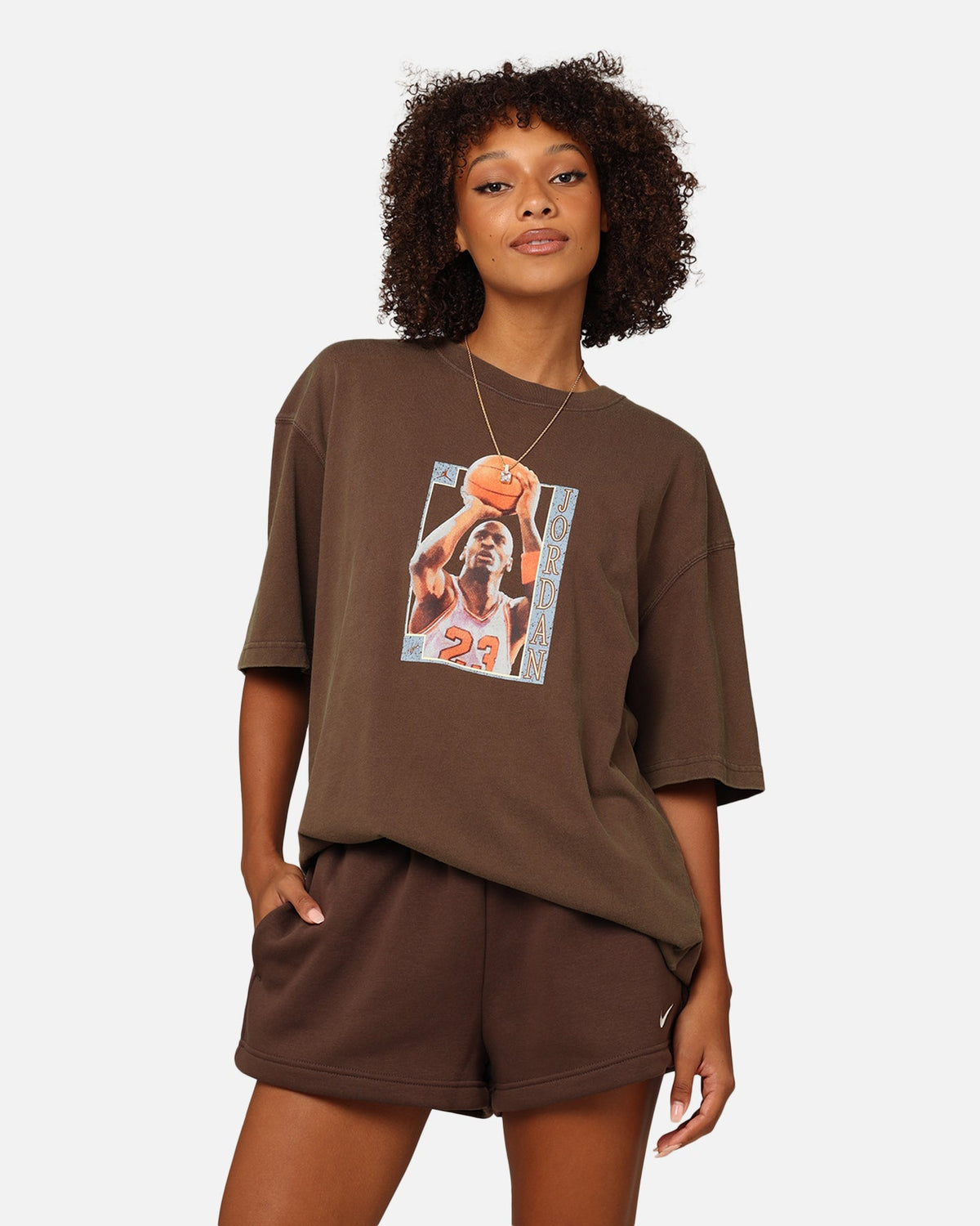 HOT Products Jordan Women's Oversized Graphic T-Shirt Baroque Brown/Legend Coffee