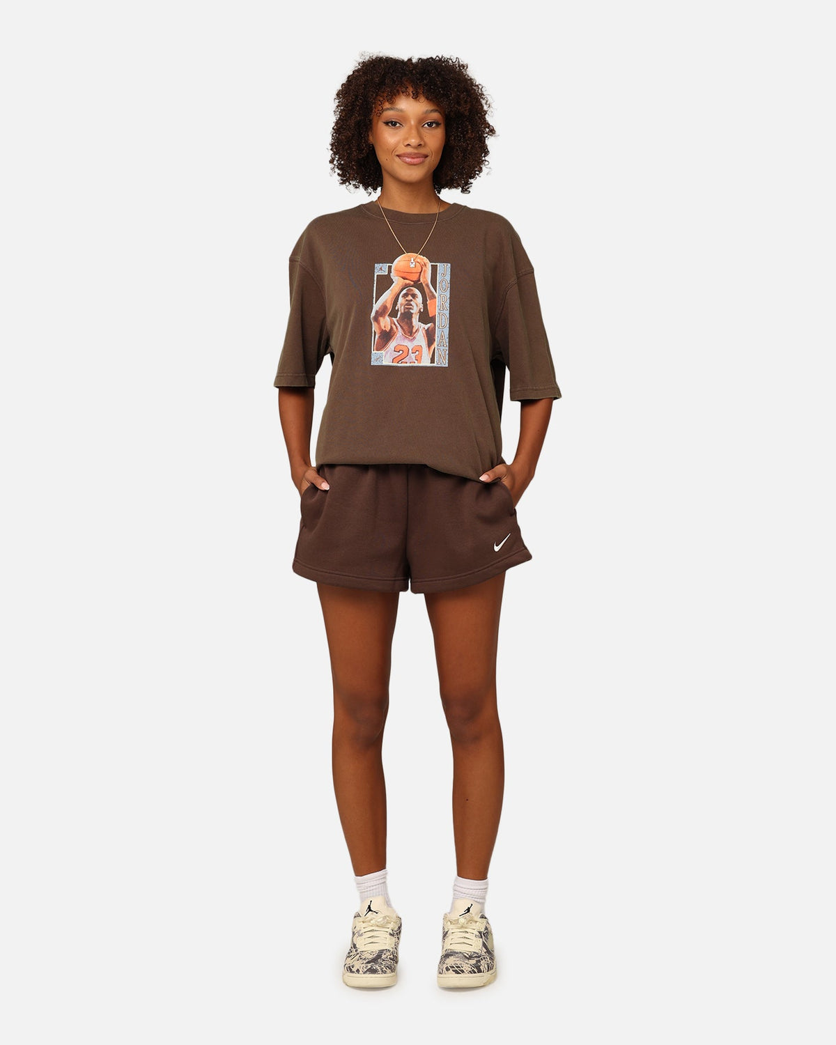 HOT Products Jordan Women's Oversized Graphic T-Shirt Baroque Brown/Legend Coffee