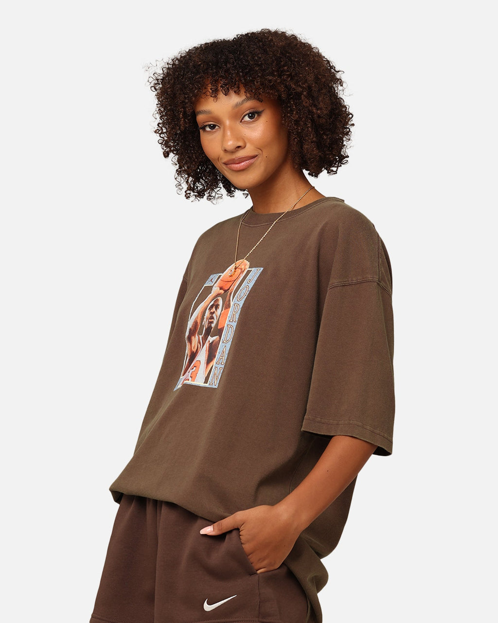 HOT Products Jordan Women's Oversized Graphic T-Shirt Baroque Brown/Legend Coffee