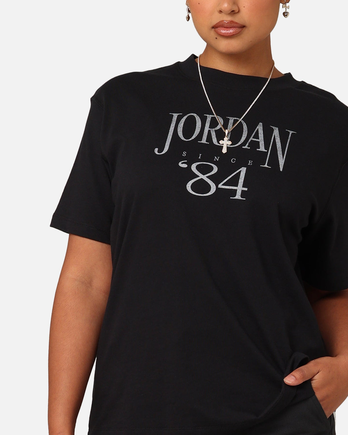 HOT Products Jordan Women's Heritage Graphic T-Shirt Black/Sail