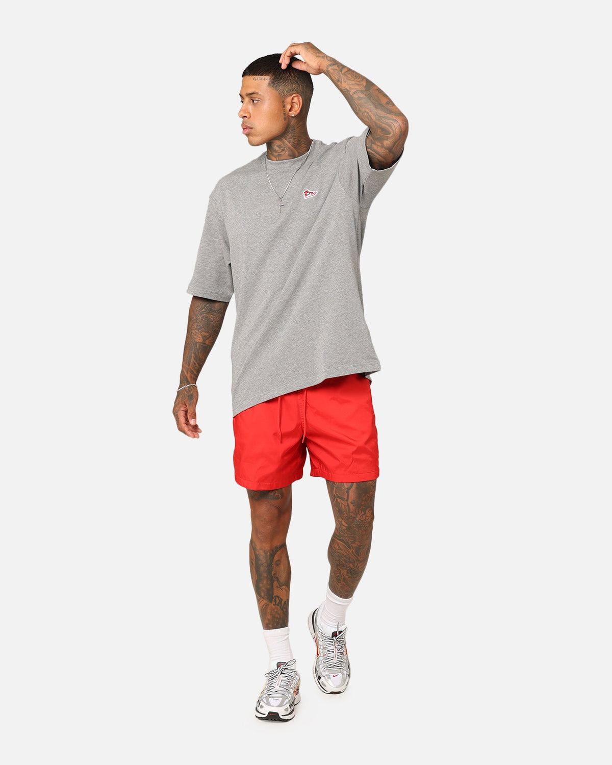 HOT Products Jordan Brand Sneaker Patch Crew T-Shirt Carbon Heather