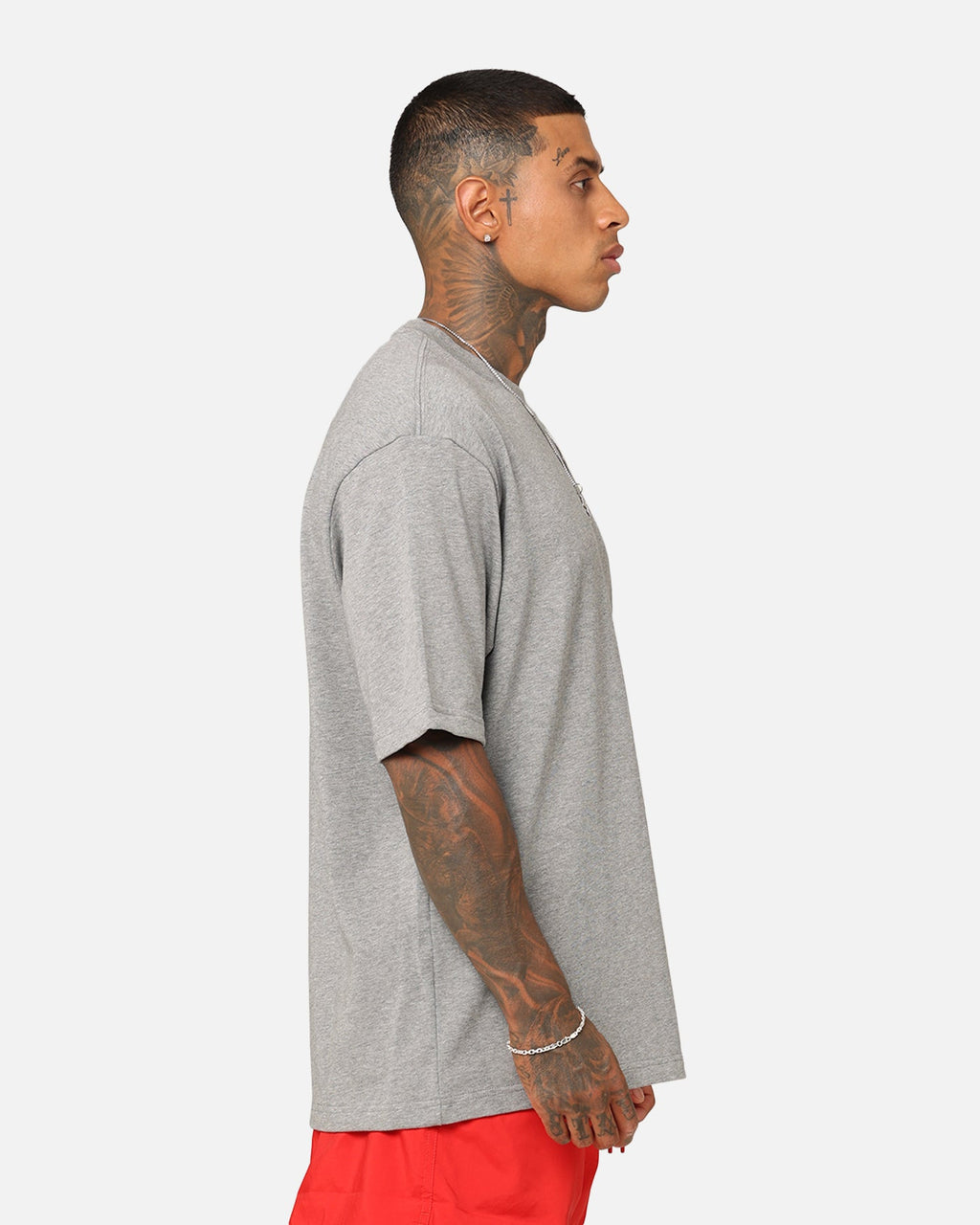 HOT Products Jordan Brand Sneaker Patch Crew T-Shirt Carbon Heather