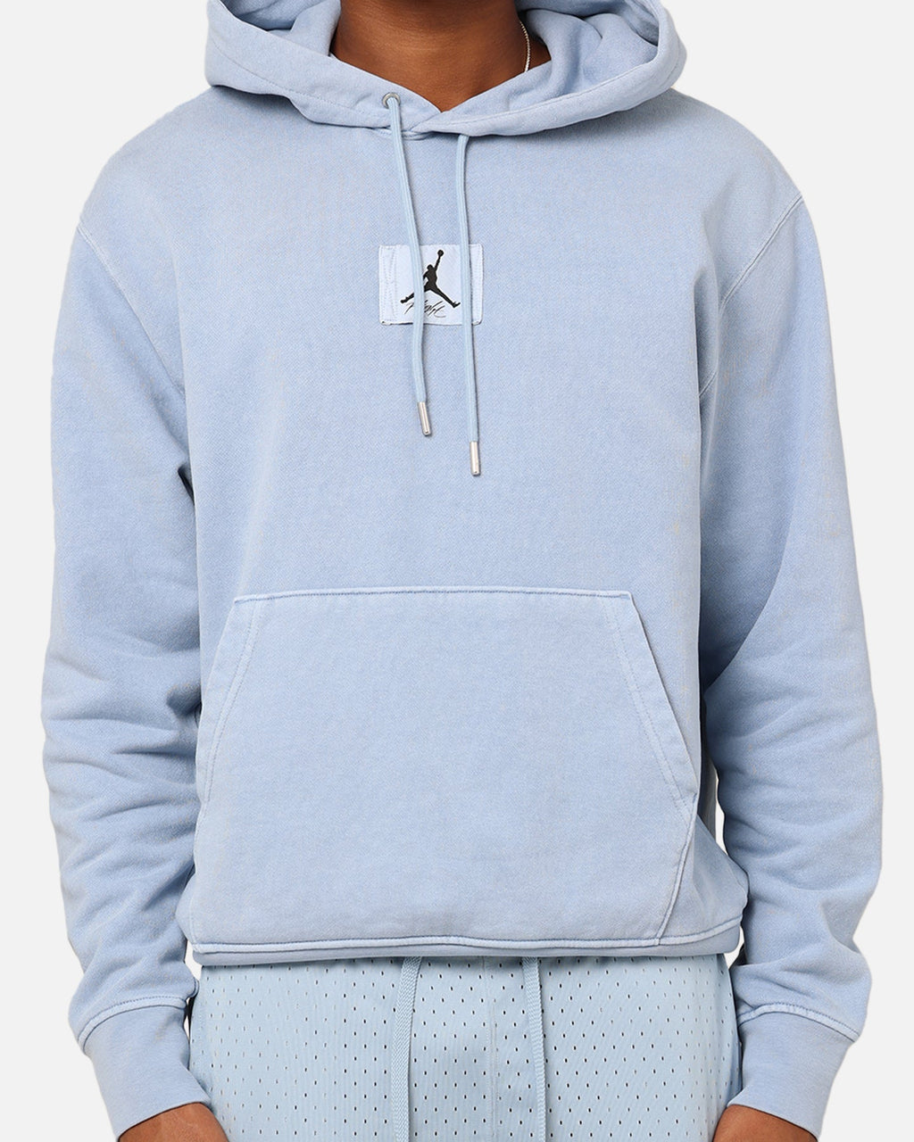 HOT Products Jordan Essentials Statement Wash Fleece Pullover Hoodie Blue Grey