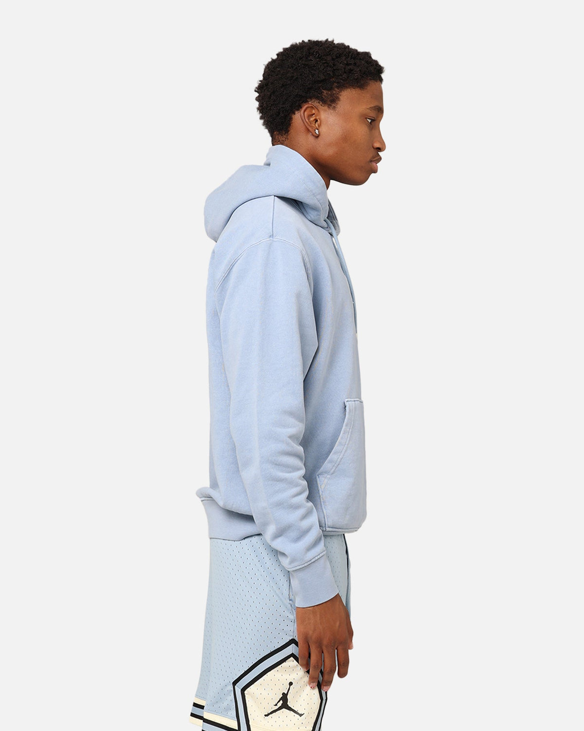 HOT Products Jordan Essentials Statement Wash Fleece Pullover Hoodie Blue Grey