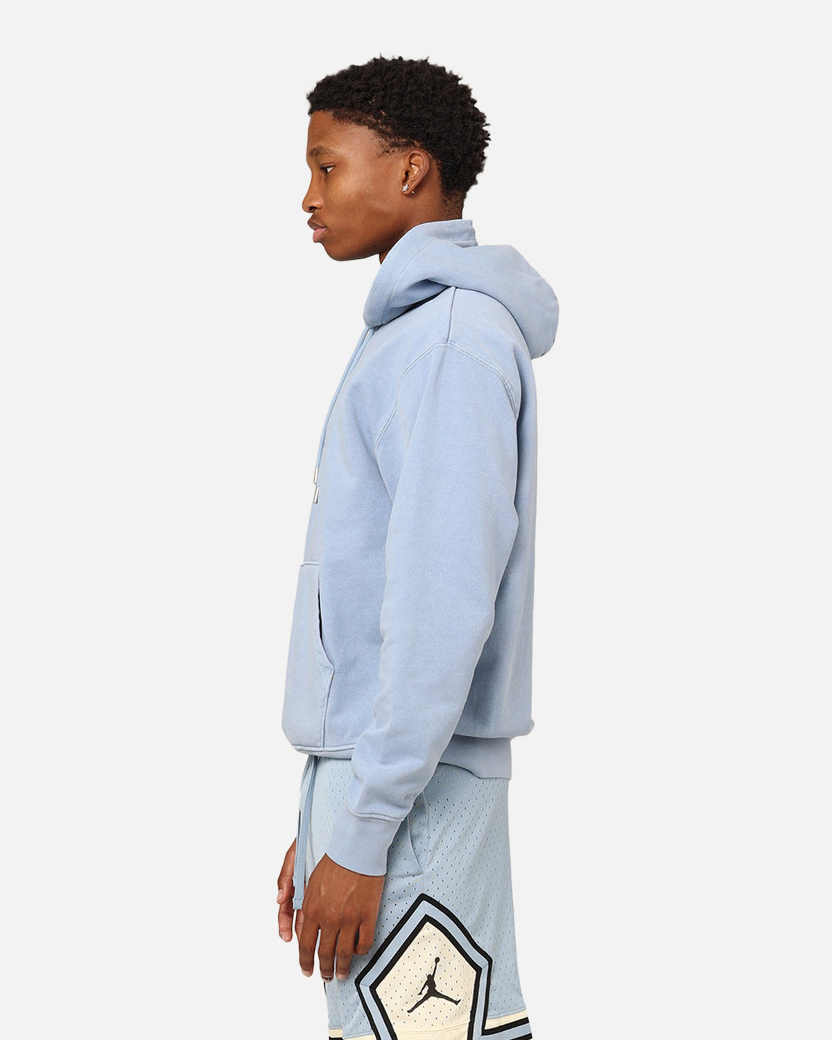 HOT Products Jordan Essentials Statement Wash Fleece Pullover Hoodie Blue Grey