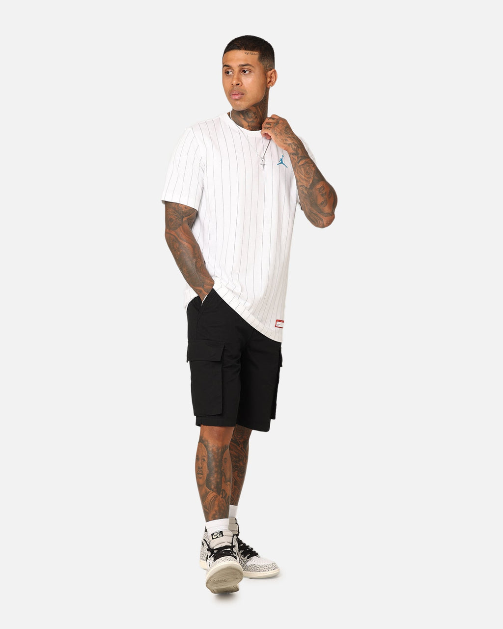 HOT Products Jordan Flight MVP Crew T-Shirt White/Dark Powder
