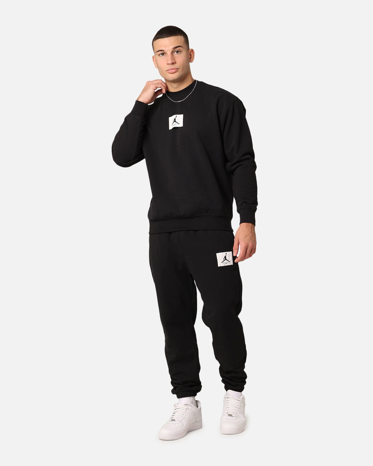 HOT Products Jordan Essentials Fleece Crewneck Sweatshirt Black