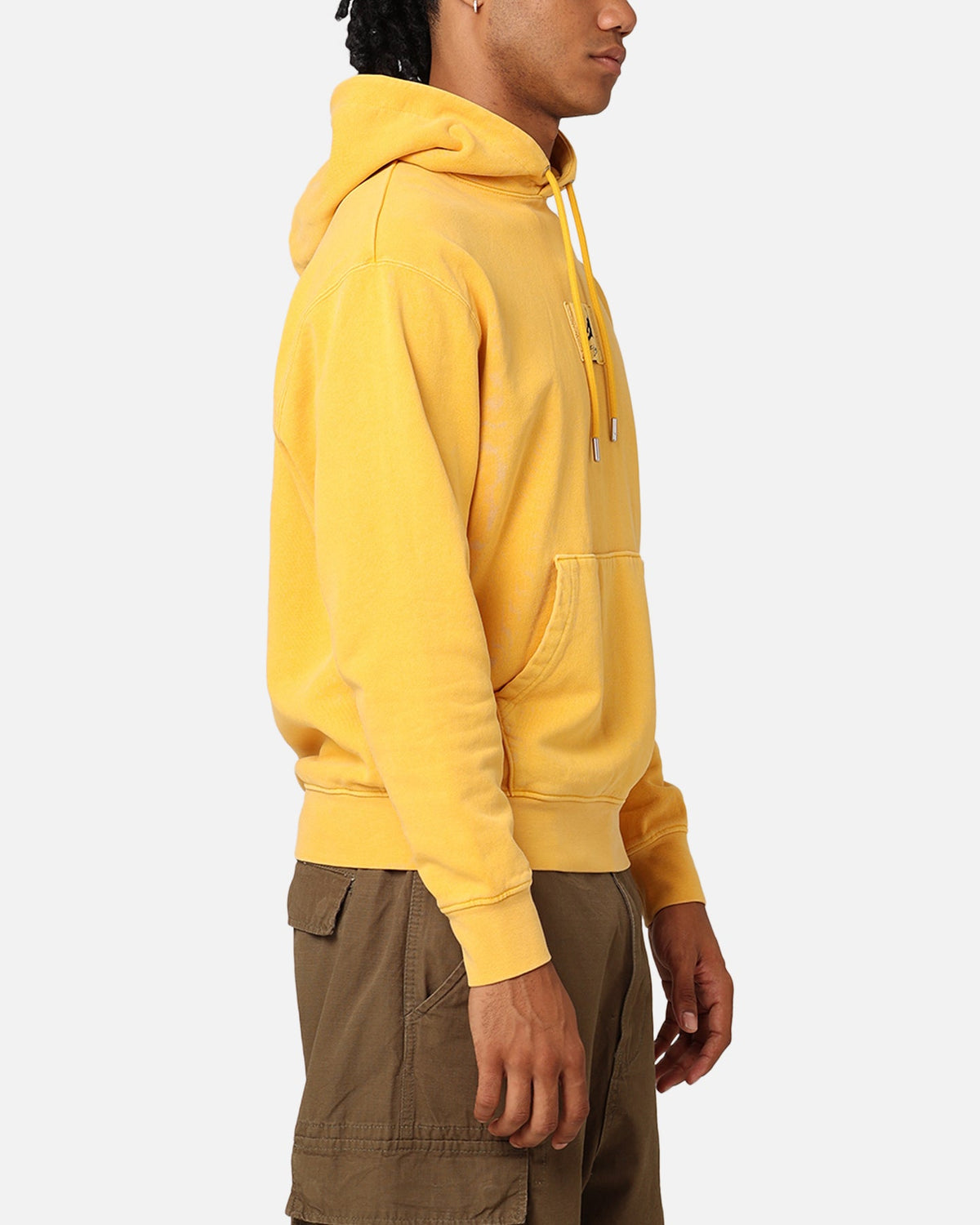 HOT Products Jordan Essentials Flight Fleece Washed Pullover Hoodie Yellow Ochre