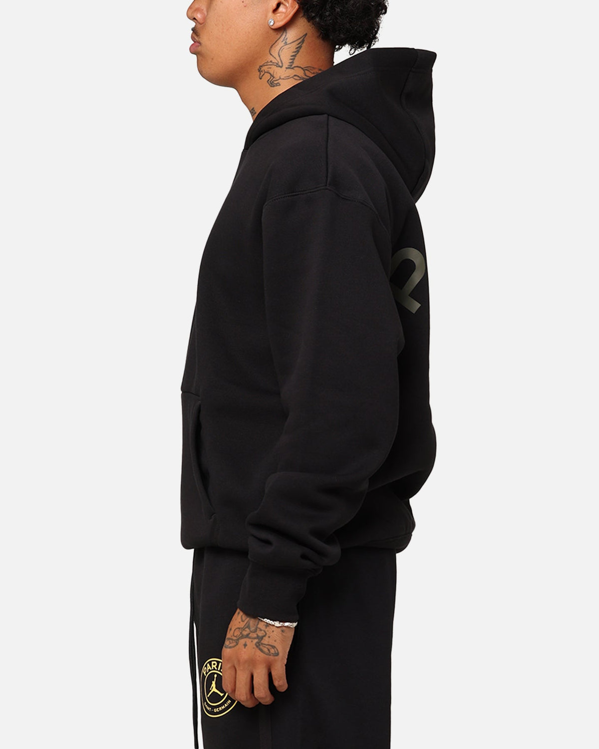 HOT Products Jordan X Paris Saint-Germain Fleece Pullover Hoodie Black/Cargo Khaki