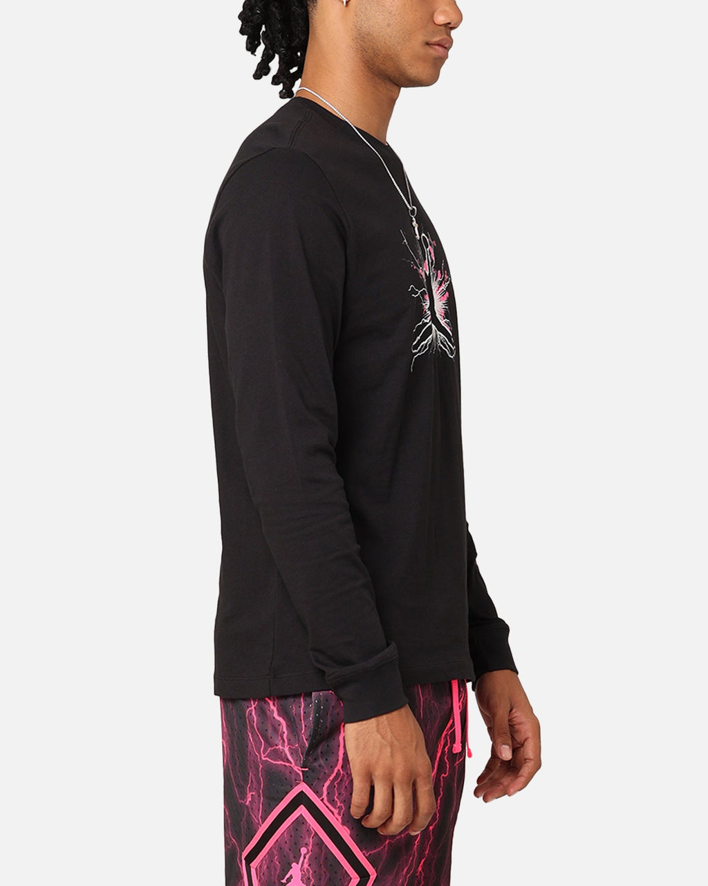 HOT Products Jordan Dri-FIT Sport Long Sleeve Graphic T-Shirt Black/Hyper Pink