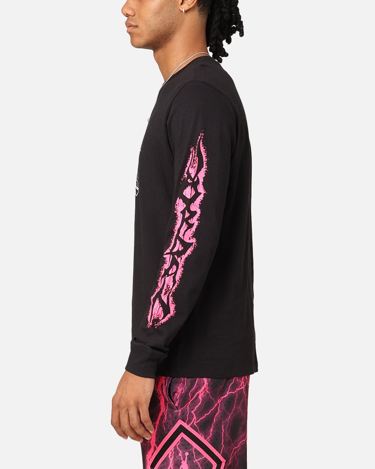 HOT Products Jordan Dri-FIT Sport Long Sleeve Graphic T-Shirt Black/Hyper Pink