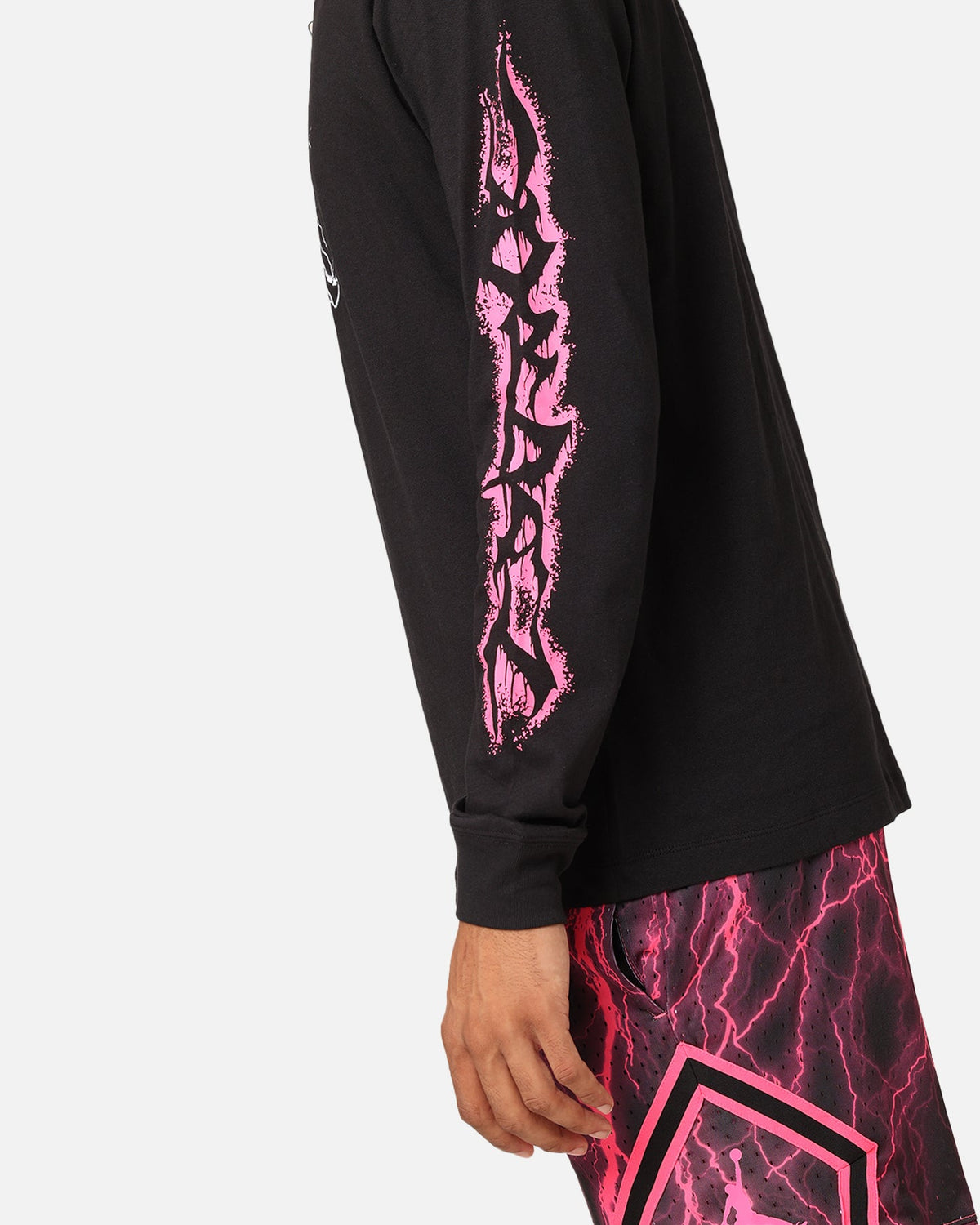 HOT Products Jordan Dri-FIT Sport Long Sleeve Graphic T-Shirt Black/Hyper Pink
