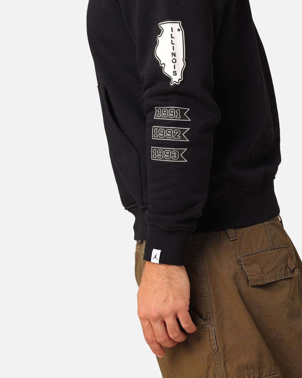 HOT Products Jordan Essentials Fleece Pullover Hoodie Black/White