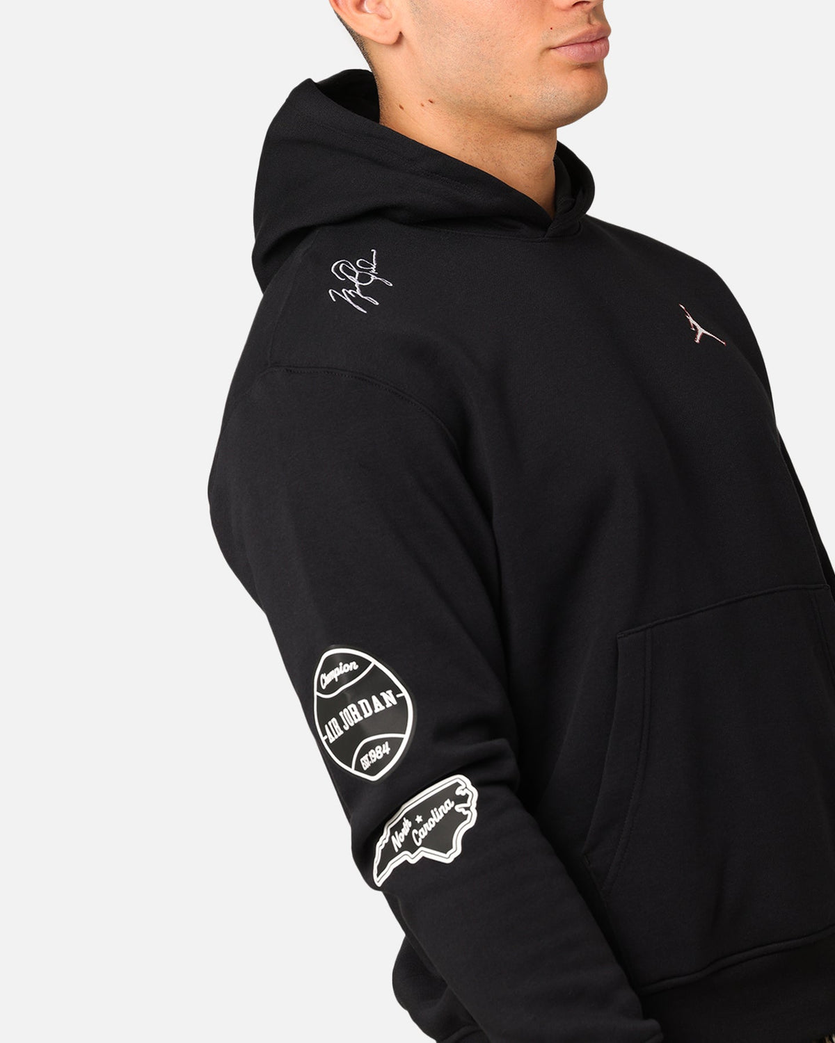 HOT Products Jordan Essentials Fleece Pullover Hoodie Black/White