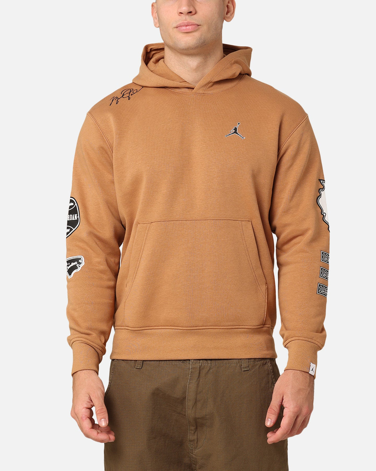 HOT Products Jordan Essentials Fleece Pullover Hoodie Dark Brown/White