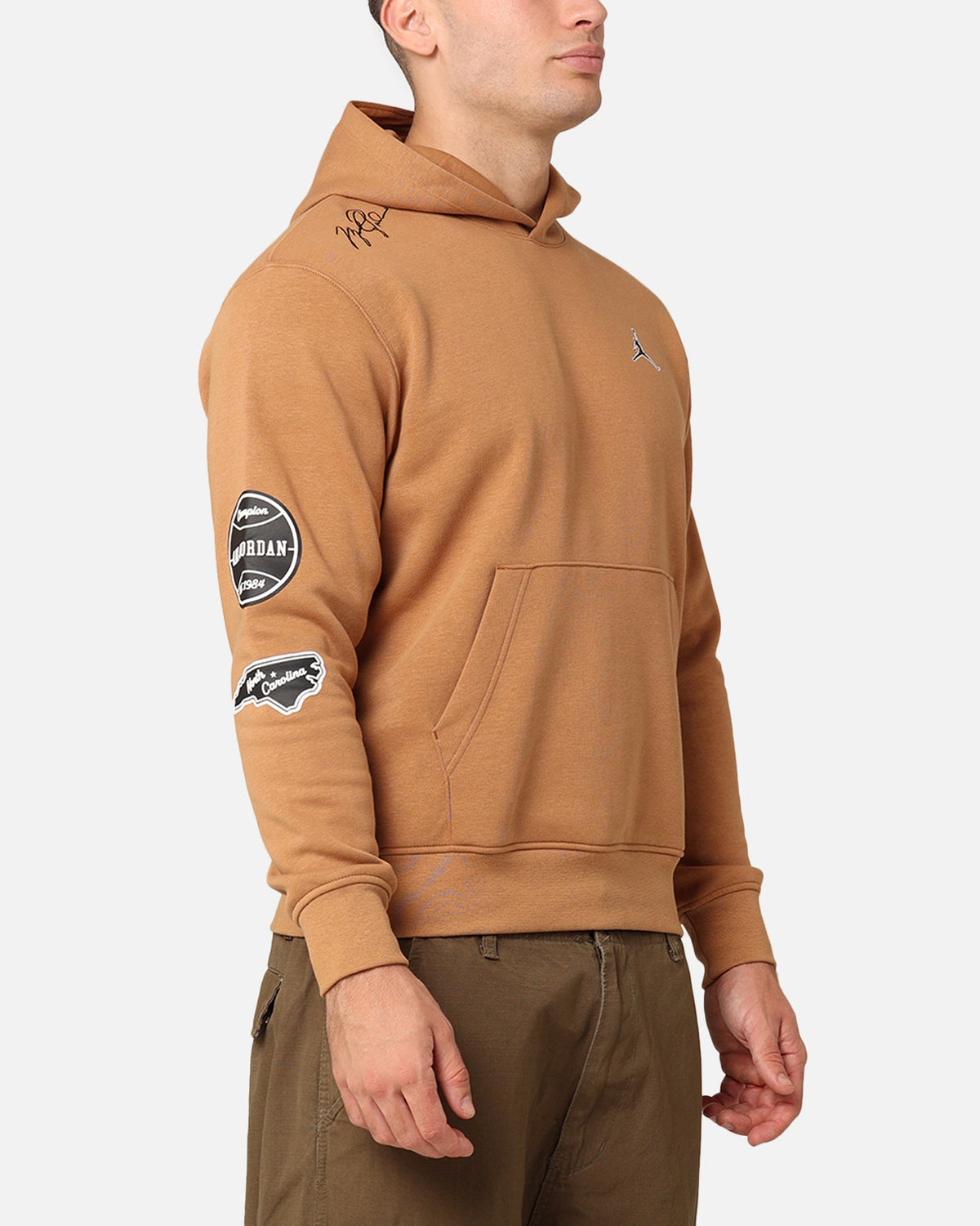HOT Products Jordan Essentials Fleece Pullover Hoodie Dark Brown/White