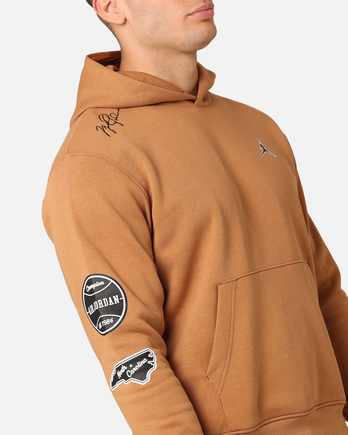 HOT Products Jordan Essentials Fleece Pullover Hoodie Dark Brown/White