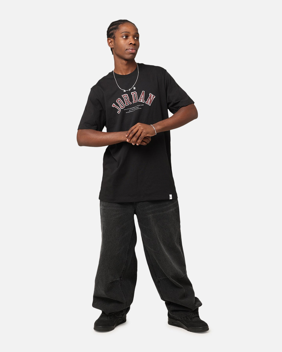 HOT Products Jordan Flight Essentials Arch T-Shirt Black/Lobster