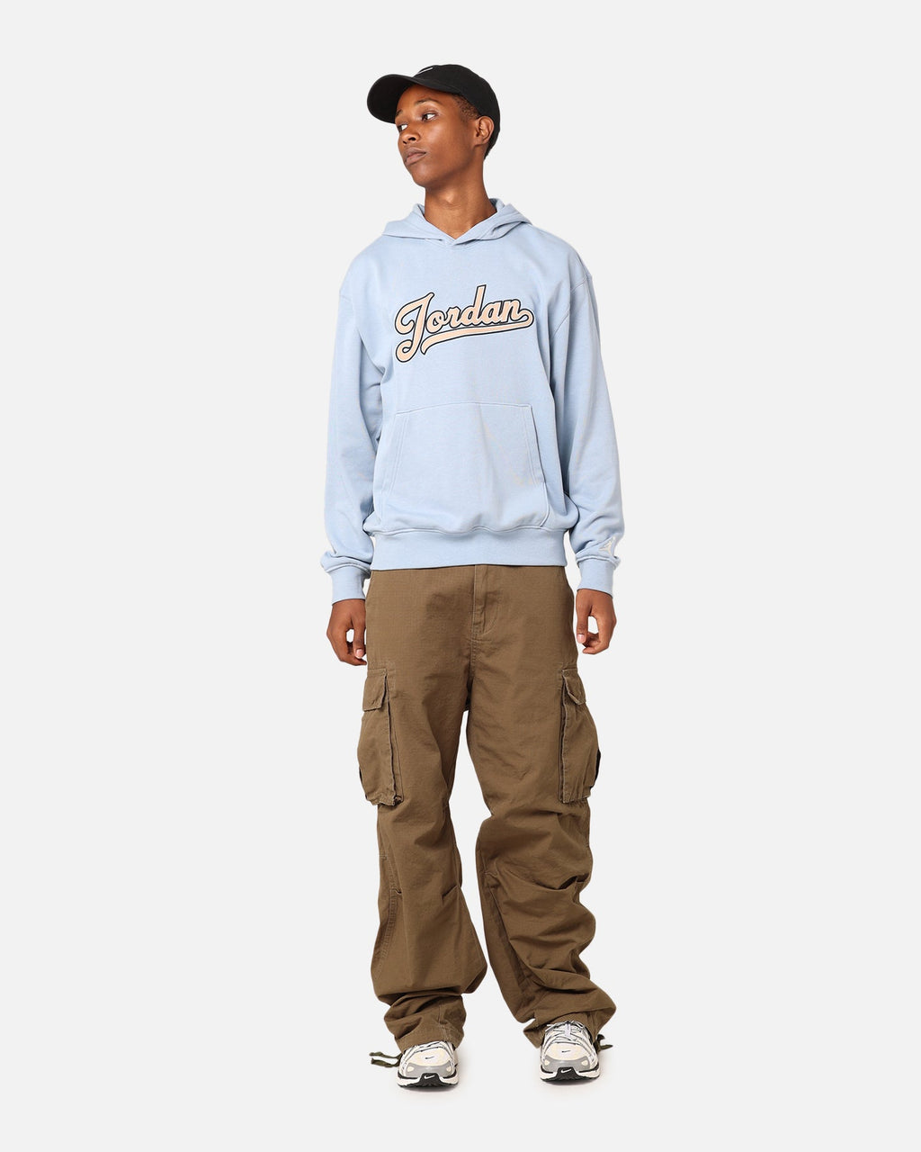 HOT Products Jordan Flight MVP Fleece Pullover Hoodie Blue Grey