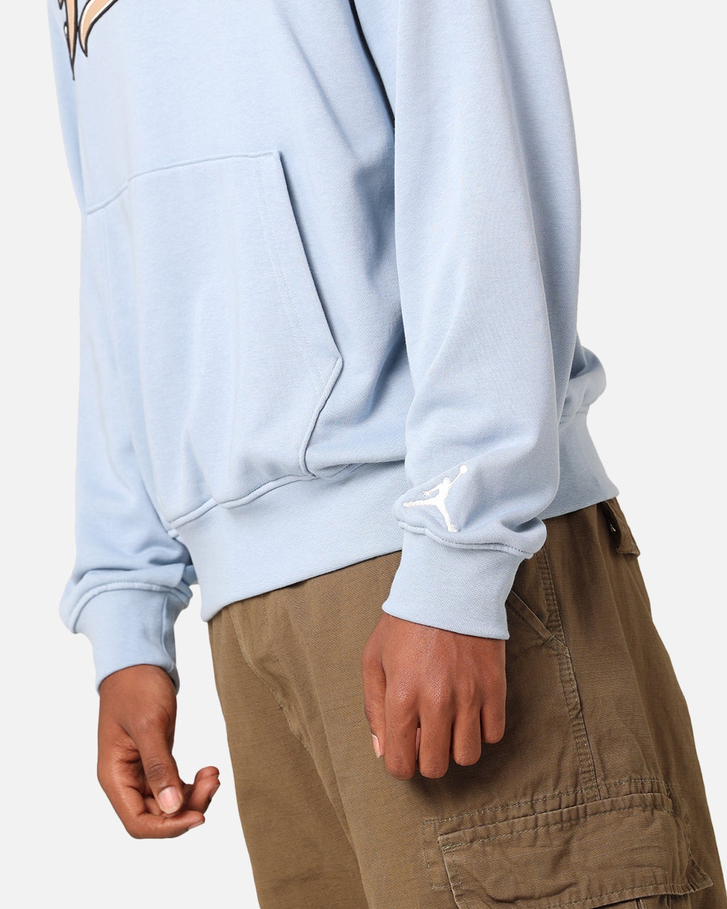 HOT Products Jordan Flight MVP Fleece Pullover Hoodie Blue Grey