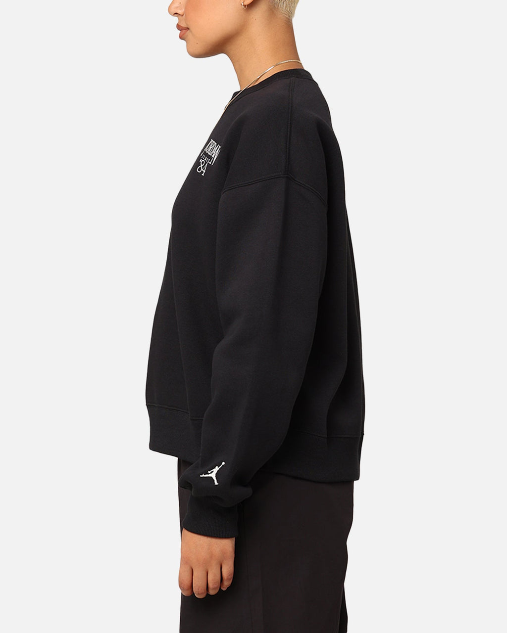 HOT Products Jordan Women's Brooklyn Fleece Crewneck Black/Sail