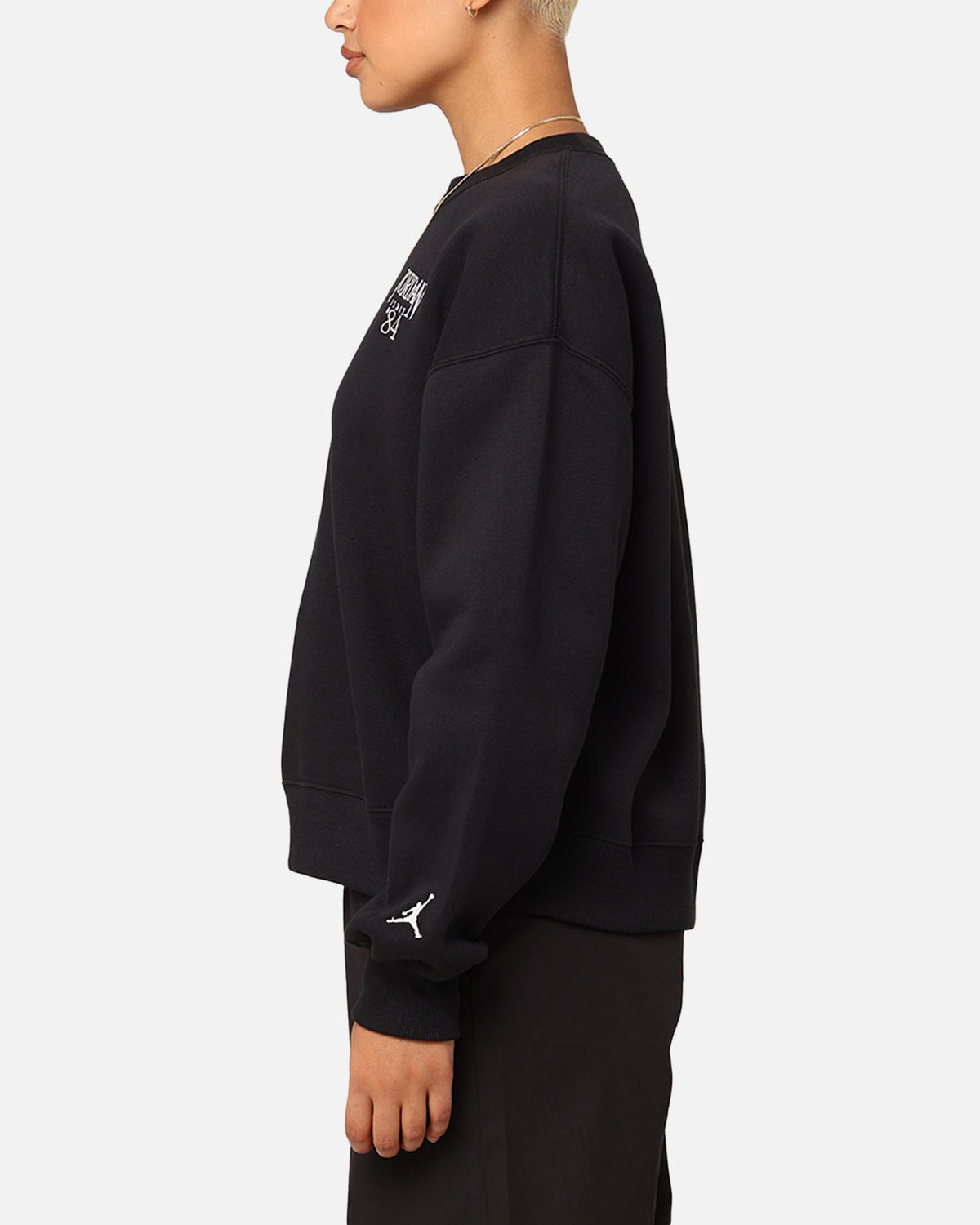 HOT Products Jordan Women's Brooklyn Fleece Crewneck Black/Sail