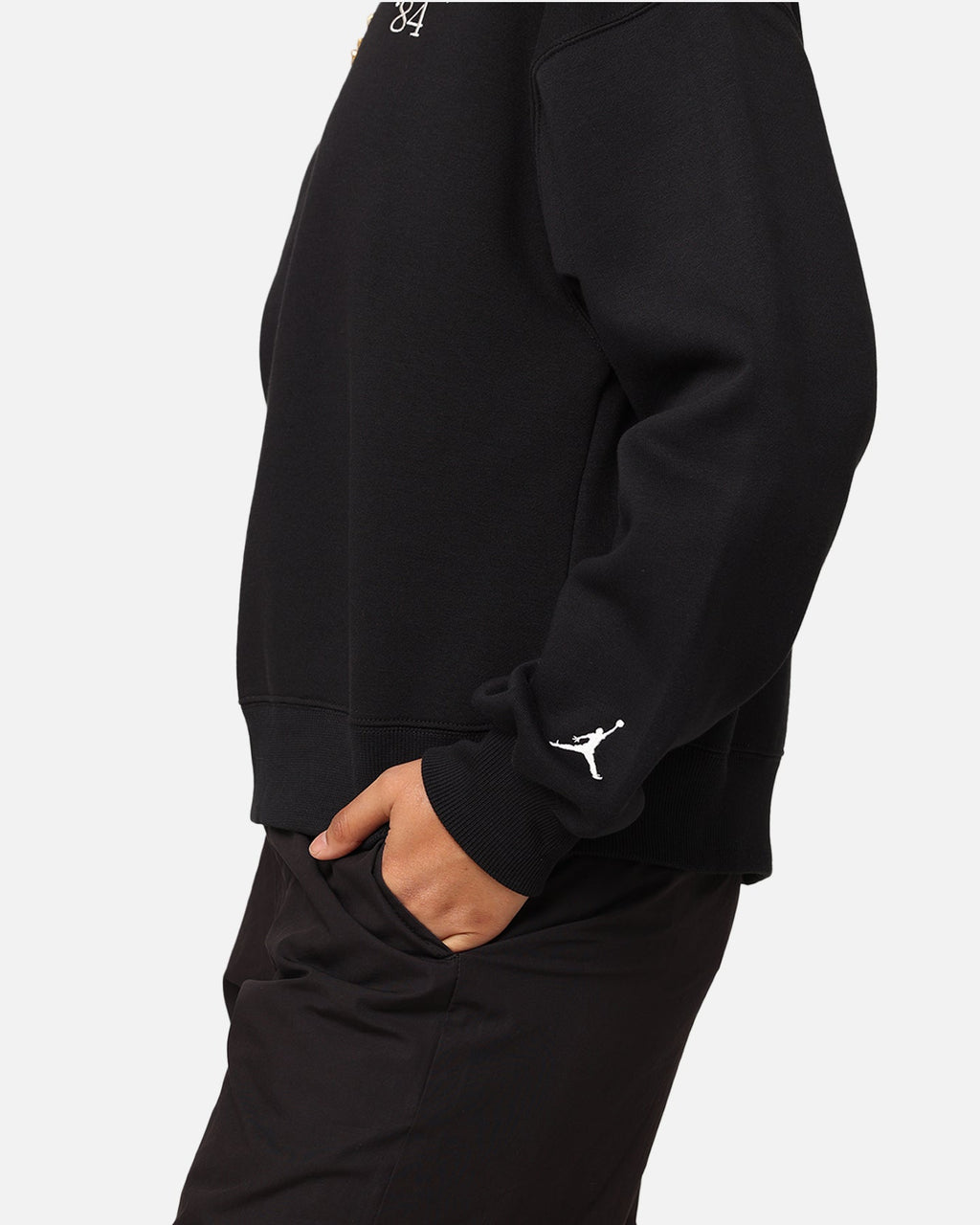 HOT Products Jordan Women's Brooklyn Fleece Crewneck Black/Sail