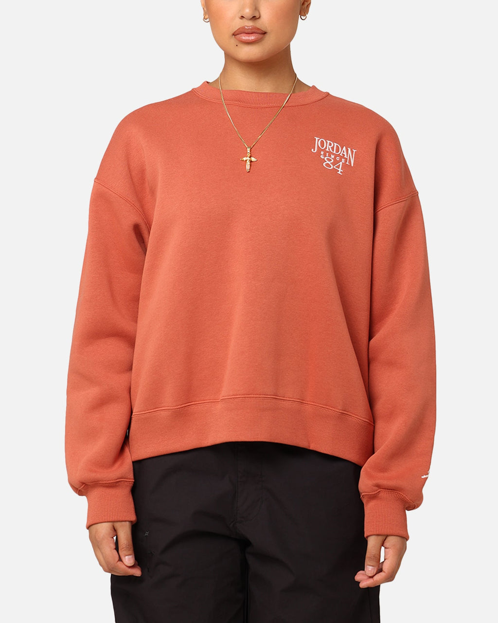 HOT Products Jordan Women's Brooklyn Fleece Crewneck Dusty Peach/Sail
