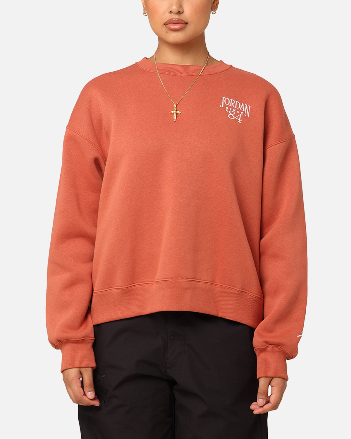 HOT Products Jordan Women's Brooklyn Fleece Crewneck Dusty Peach/Sail