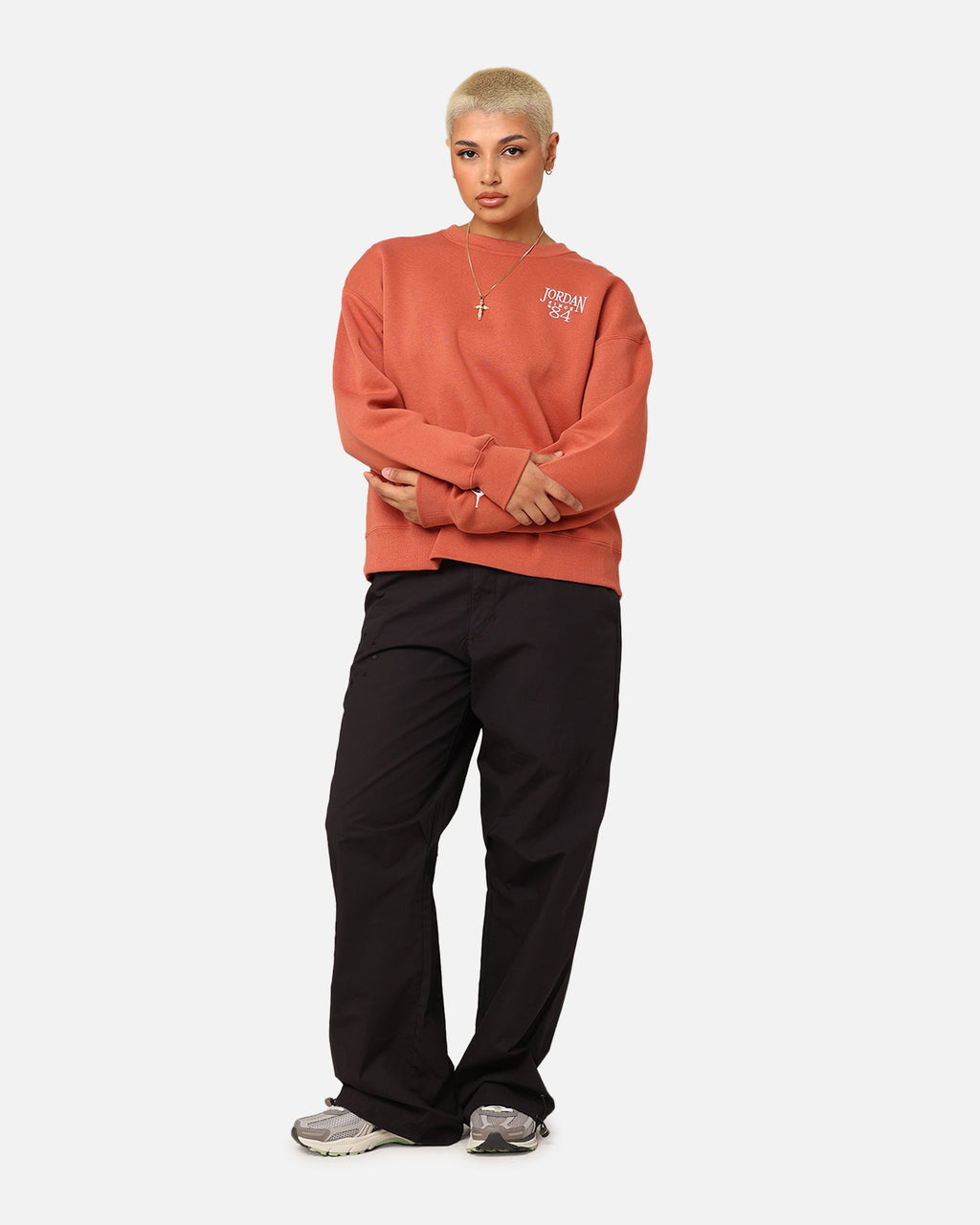 HOT Products Jordan Women's Brooklyn Fleece Crewneck Dusty Peach/Sail