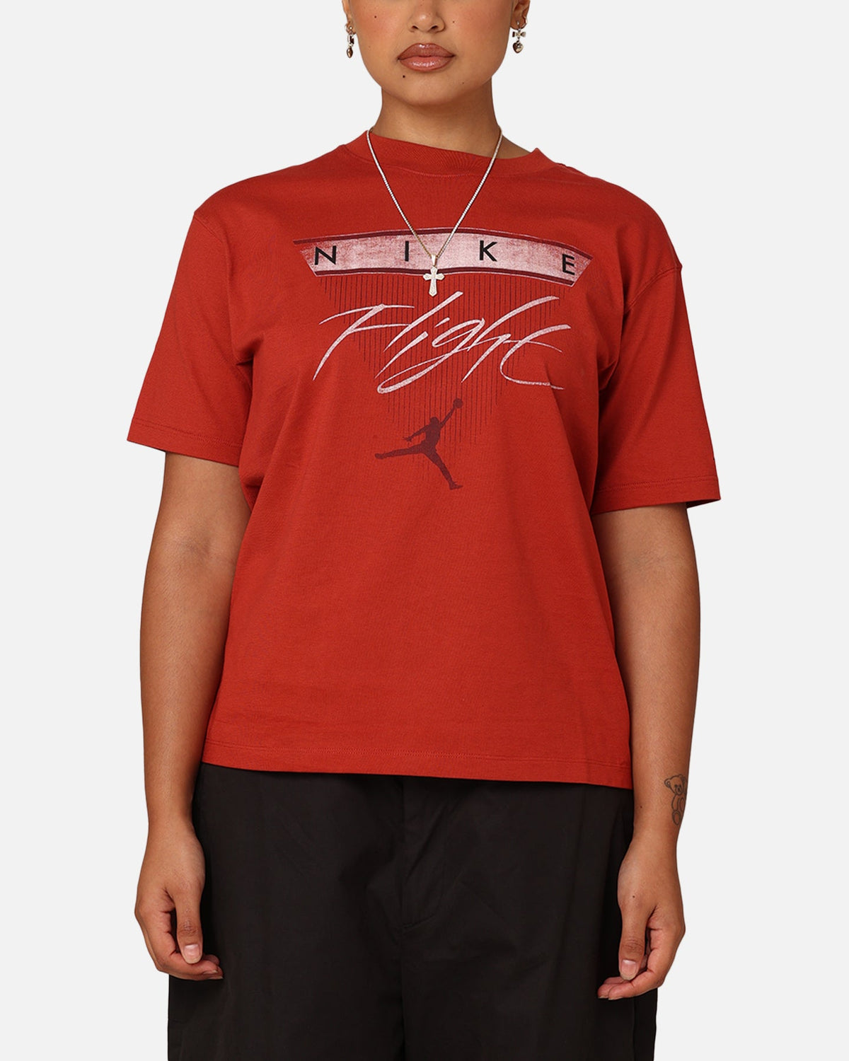 HOT Products Jordan Women's Flight Heritage Graphic T-Shirt Dune Red/Dusty