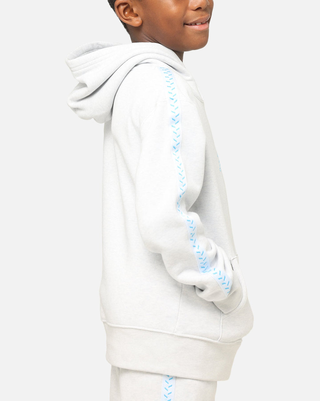 HOT Products Jordan Kids' Flight MVP Fleece Pullover Hoodie Pure Platinum