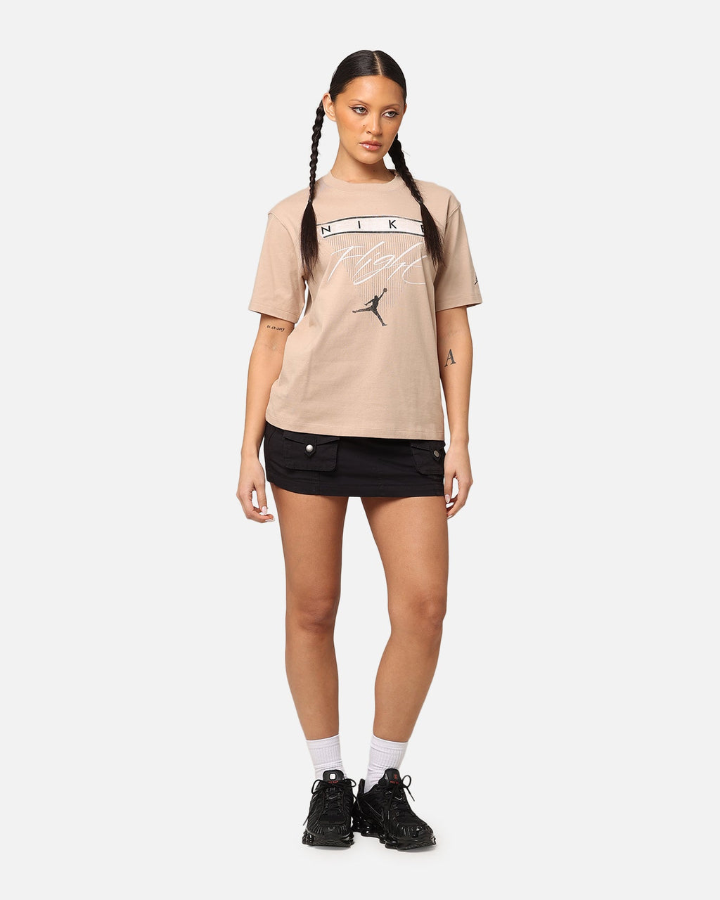HOT Products Jordan Women's Jordan Flight Heritage Graphic T-Shirt Legend Mid Brown