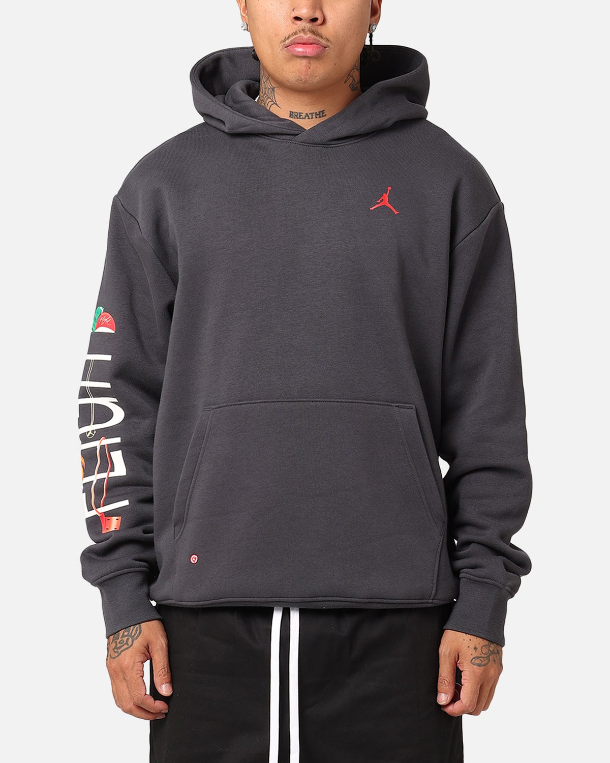 HOT Products Jordan Artist Series By Darien Birks Fleece Hoodie Black/Dark Smoke Grey
