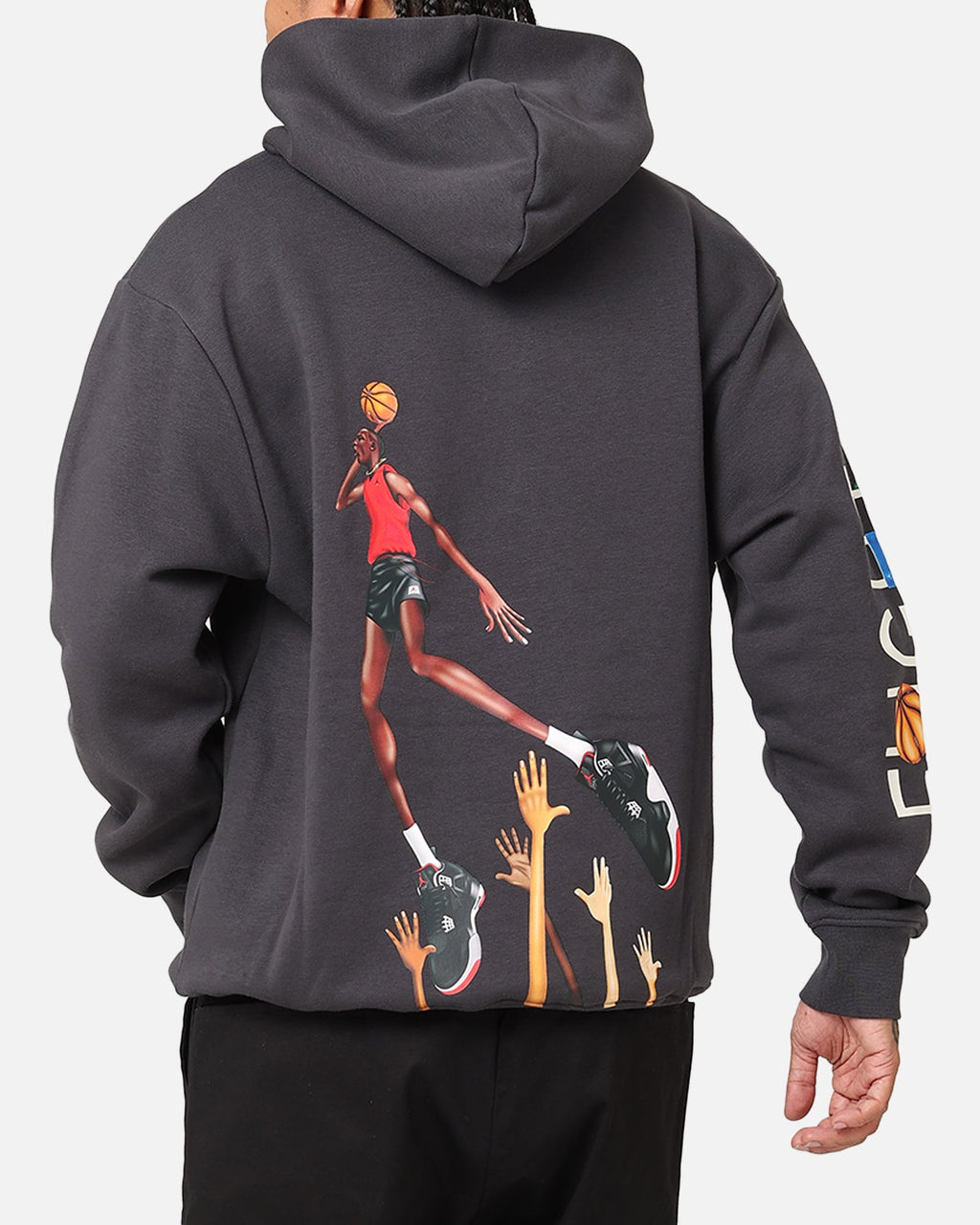 HOT Products Jordan Artist Series By Darien Birks Fleece Hoodie Black/Dark Smoke Grey