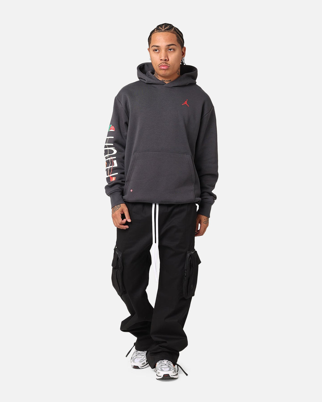 HOT Products Jordan Artist Series By Darien Birks Fleece Hoodie Black/Dark Smoke Grey