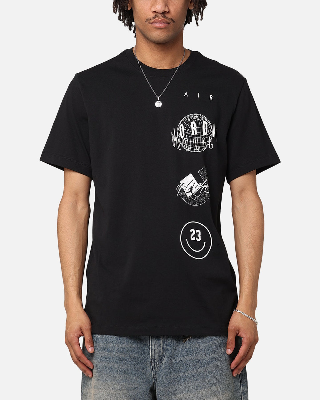 HOT Products Jordan Brand Logo Stack T-Shirt Black/White