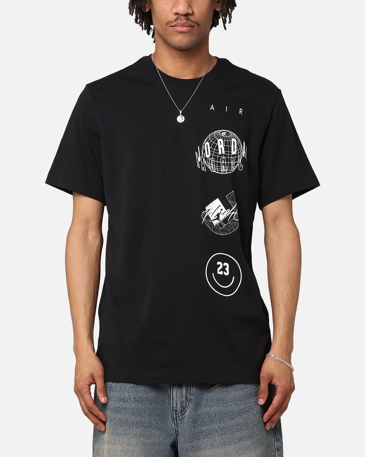 HOT Products Jordan Brand Logo Stack T-Shirt Black/White