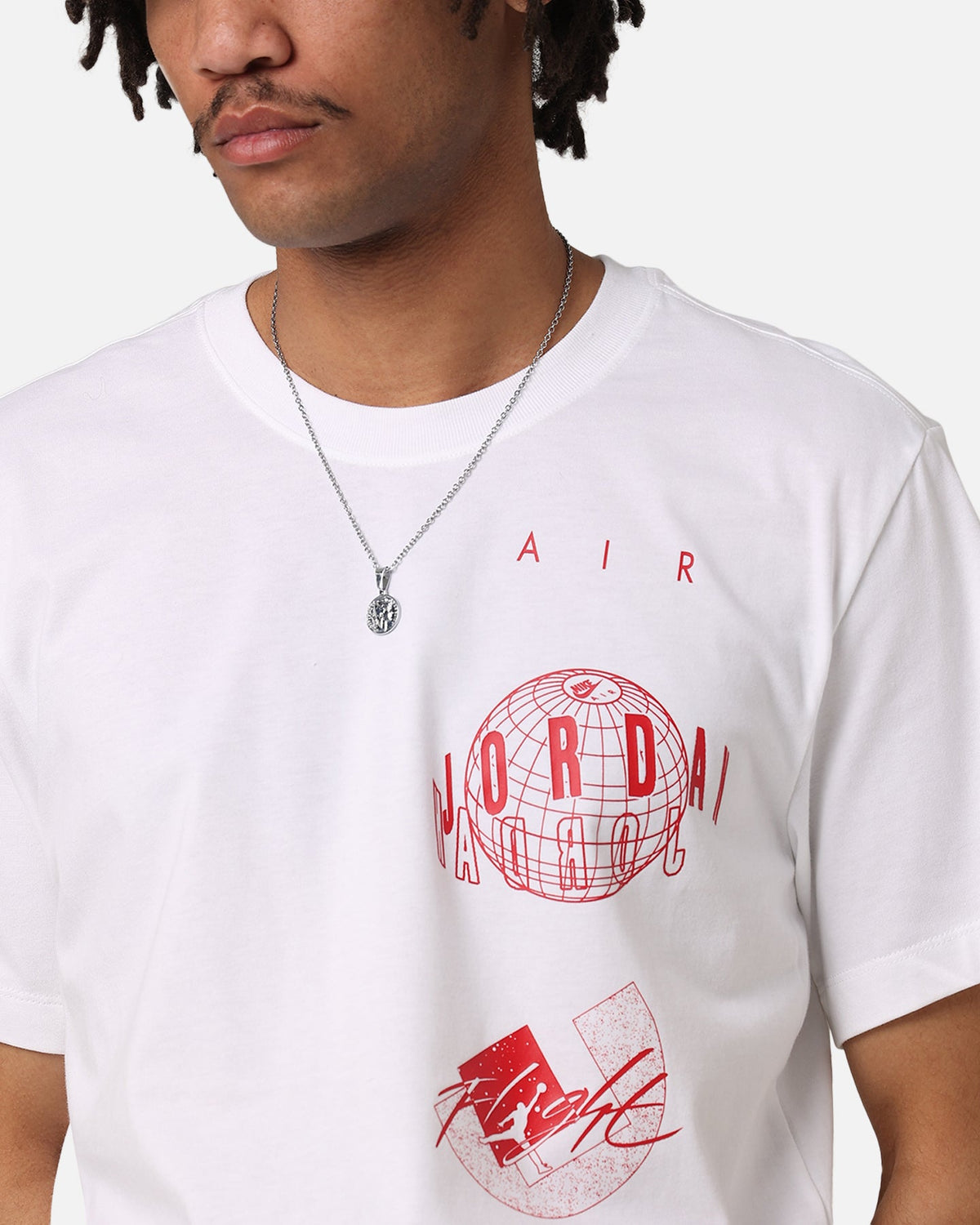 HOT Products Jordan Brand Logo Stack T-Shirt White/Gym Red